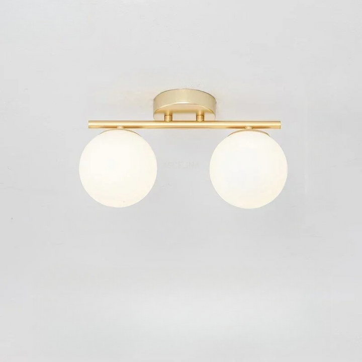Skanto | Taklampe i nordisk stil laget av glass – Elegant hvit kule for ethvert rom