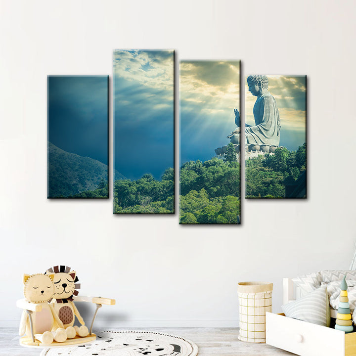 Secret Sky 4-delt lerretsbilde