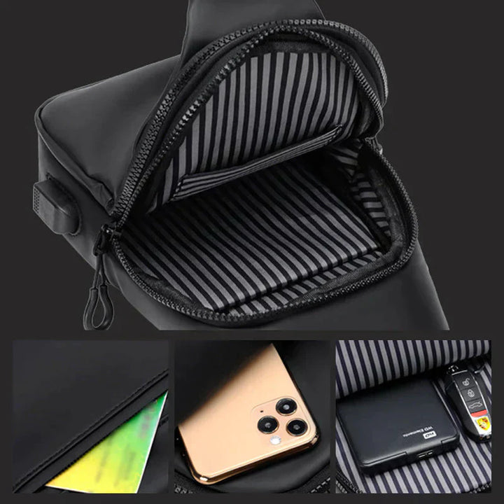 Skanto | UrbanShield Vanntett Crossbody Bag med Tyverisikker Design
