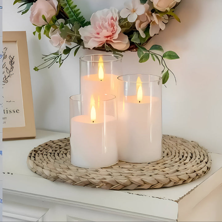 Skanto | Eterisk 3D flammeløs stearinlys | 3stk sett