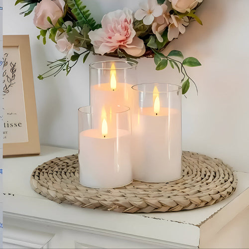 Skanto | Eterisk 3D flammeløs stearinlys | 3stk sett