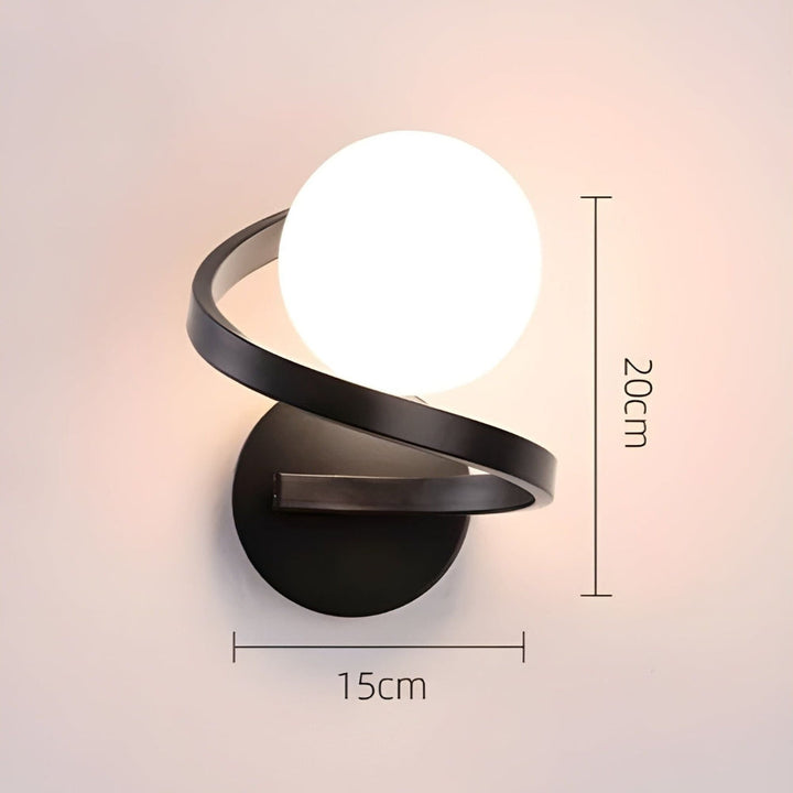 Spiral LED vegglampe med moderne design Skanto