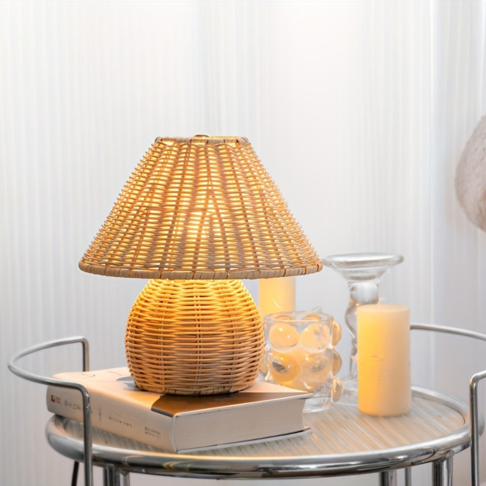 Skanto | Noya Rattan Bordlampe Hjem Dekor
