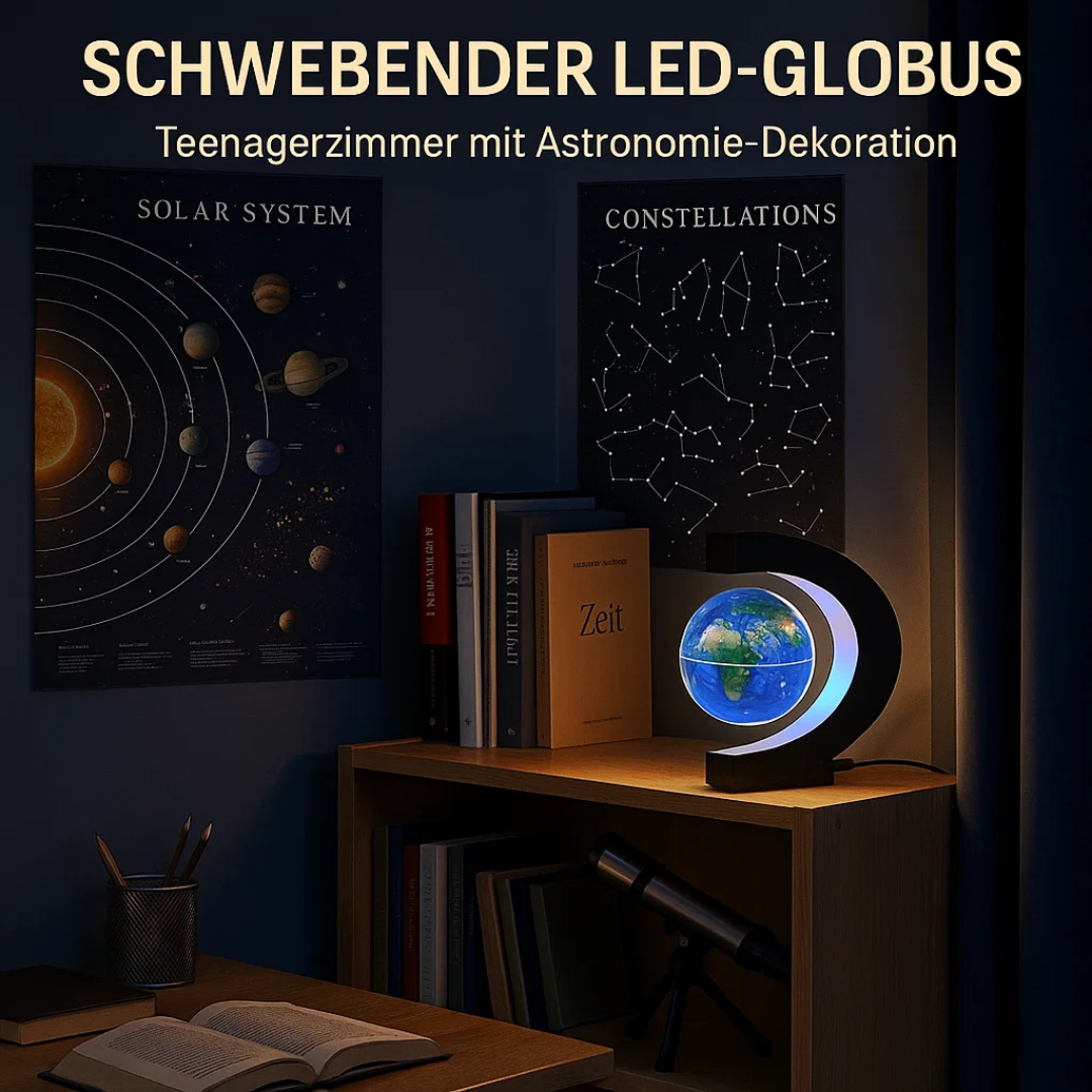 AstroGlobe LED-Weltkugel – Skjebende Globuslampe med Magnetaufhängung