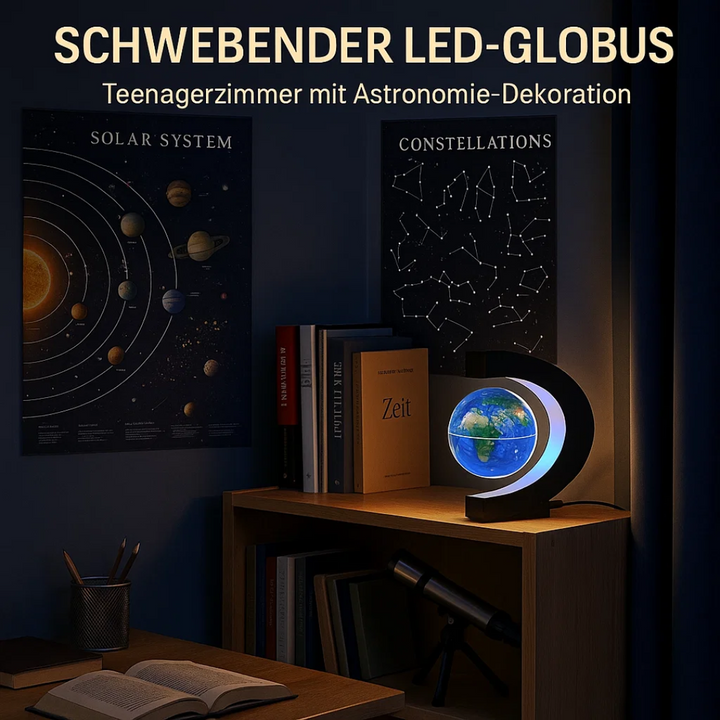 AstroGlobe LED-Weltkugel – Skjebende Globuslampe med Magnetaufhängung