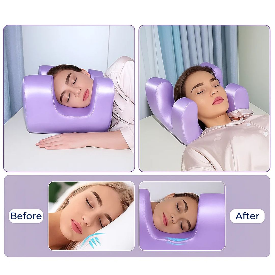 DermSleep | Anti‑Wrinkle Beauty Pillow – Kjølende Minne Skum – Ergonomisk Kontur – Hudpleie Støtte – Side- og Ryggsovende Skanto