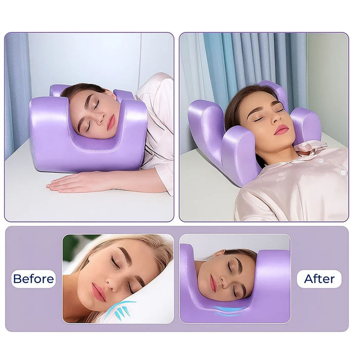 DermSleep | Anti‑Wrinkle Beauty Pillow – Kjølende Minne Skum – Ergonomisk Kontur – Hudpleie Støtte – Side- og Ryggsovende Skanto