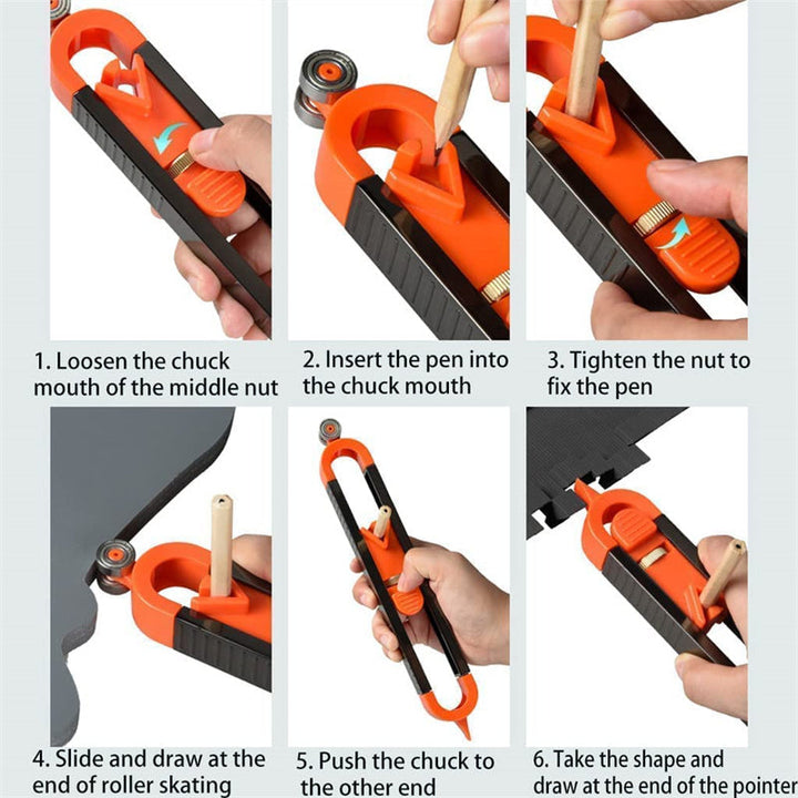 Skanto | Multi-Overflate Ubegrenset Profil Kontur Måleguide Kit