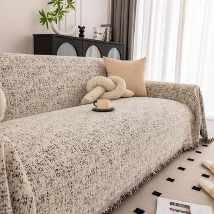 Skanto | Prikket mønster chenille sofaomslag