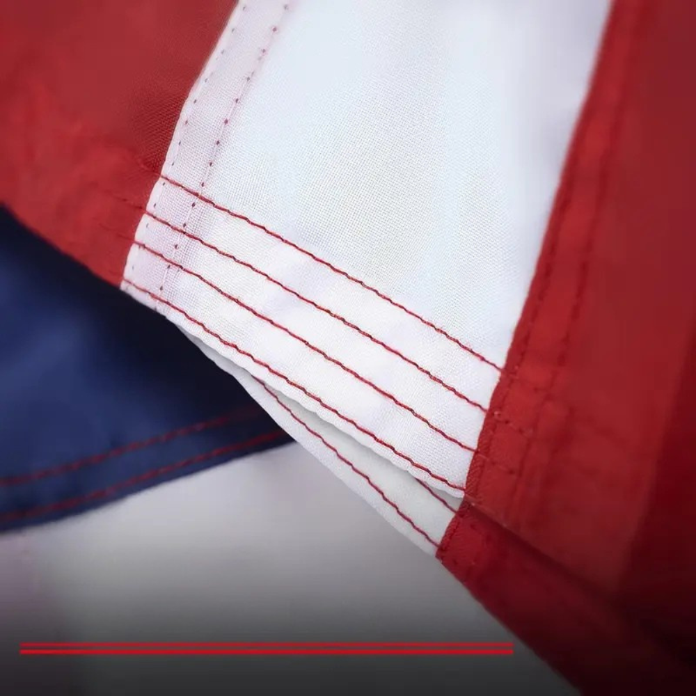 Skanto | Amerikansk flagg Heavy Duty nylon broderte stjerner utendørs messingøyler