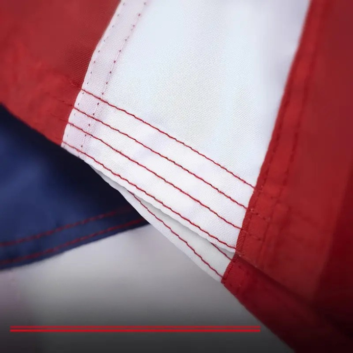 Skanto | Amerikansk flagg Heavy Duty nylon broderte stjerner utendørs messingøyler