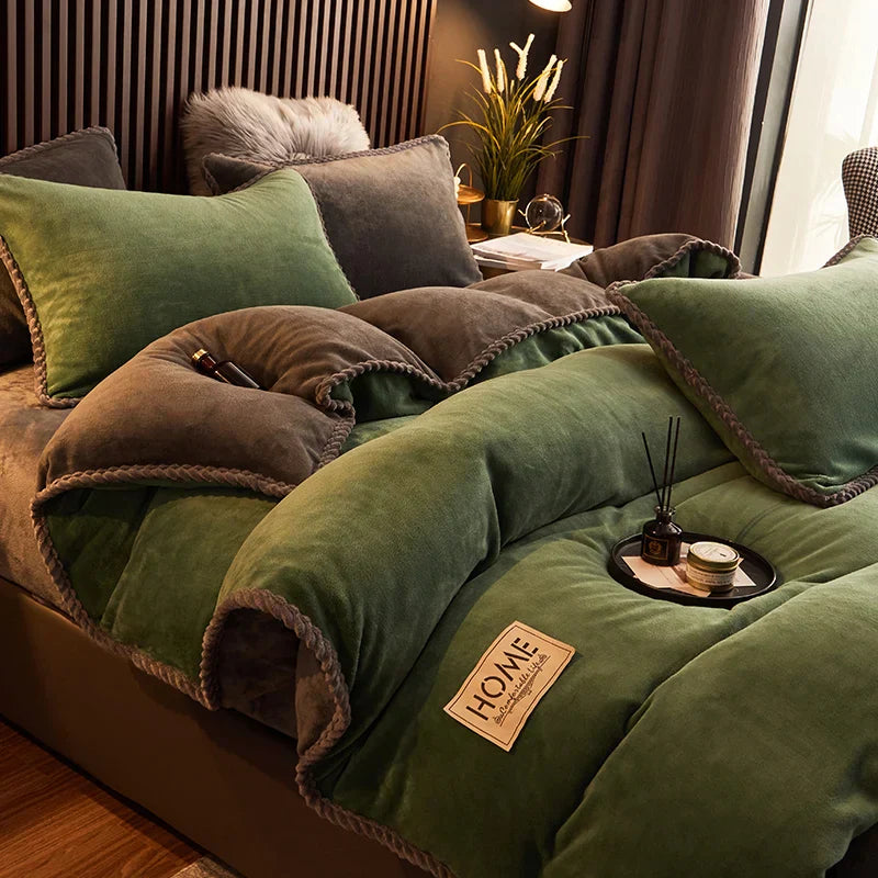 Skanto | Luksus Fløyel Fleece Dynecover Sett - PlushHaven