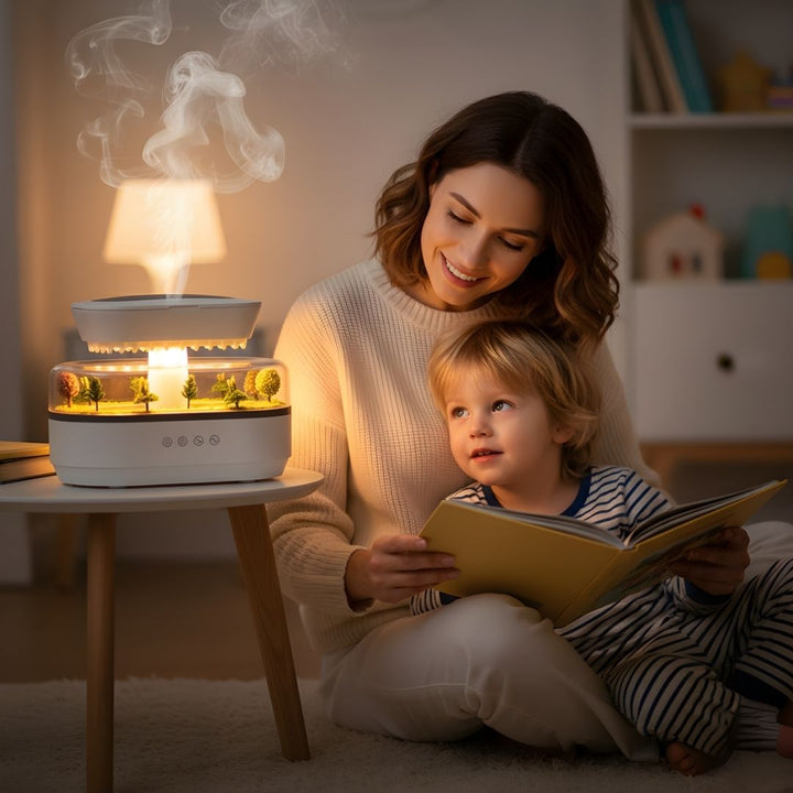 Dry-Air Relief – Stille LED Nattlys – Berolig Hud & Pust – Rolig Avslappende Søvn for Hjem & Soverom Skanto