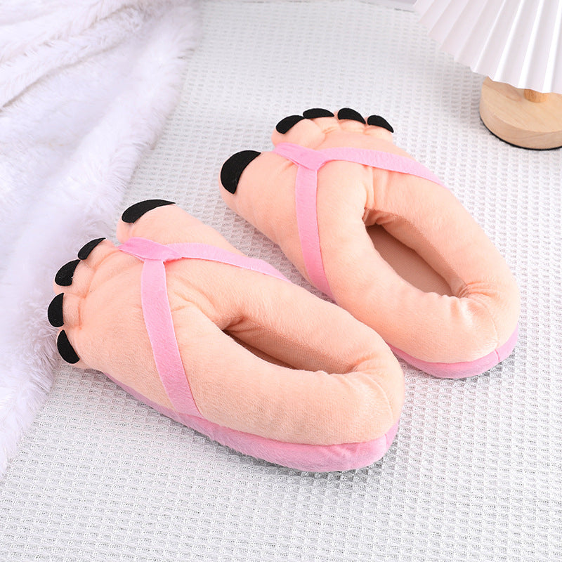 Skanto | Morsomme fotplush novitetssandaler