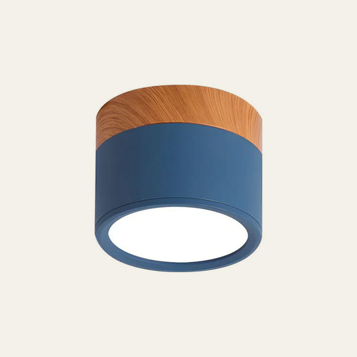 Skanto | Taklampe med rosa flush trefinish