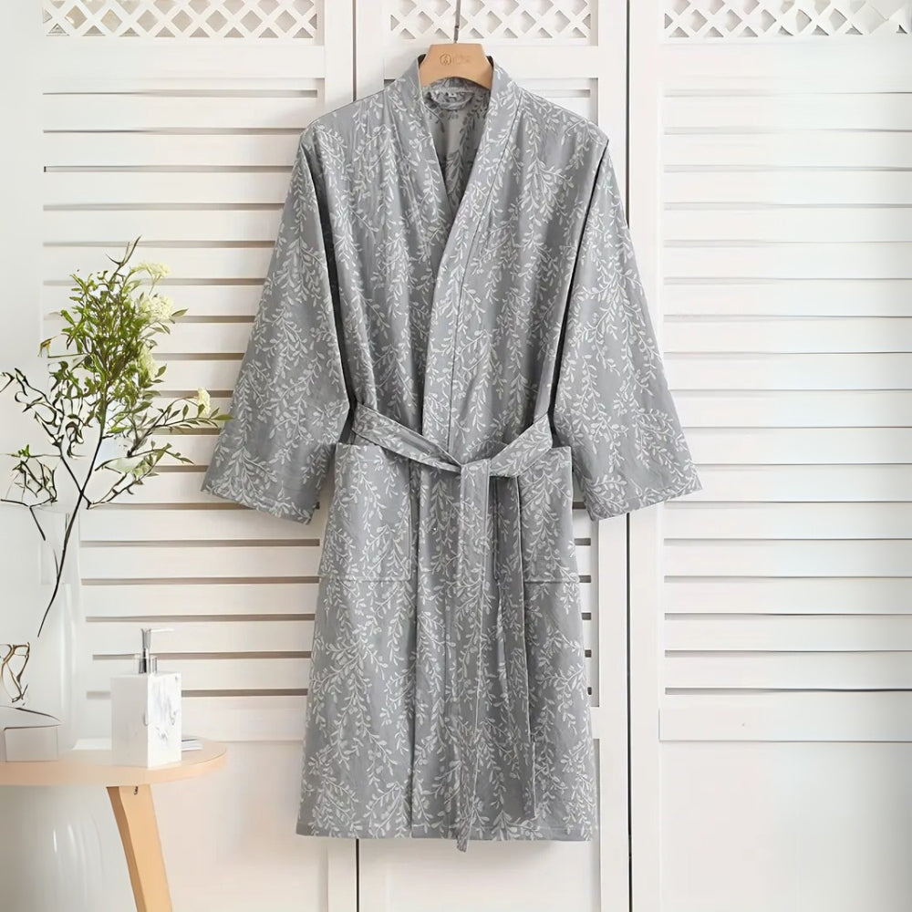 Skanto | Fjærlett Jacquard Bomull Badekåpe