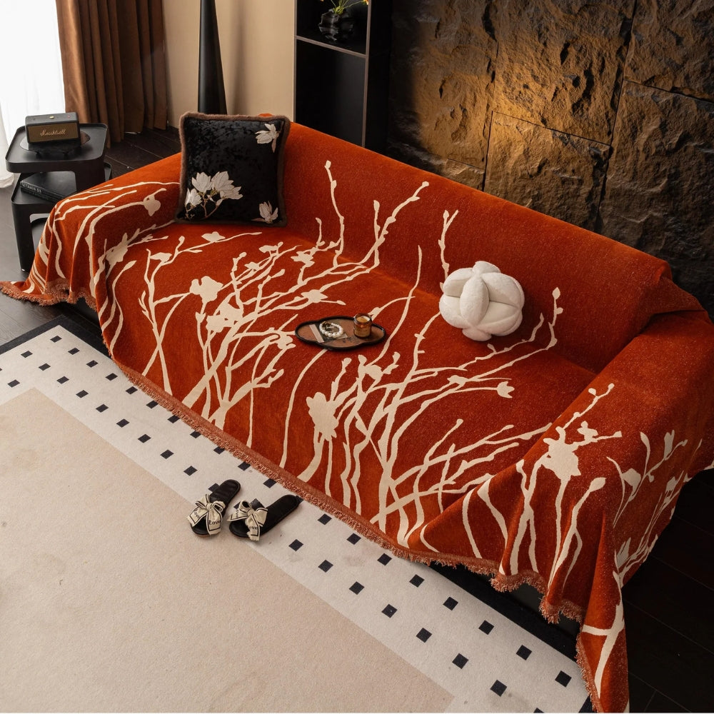 Skanto | Twilight Branches Chenille Sofa Cover