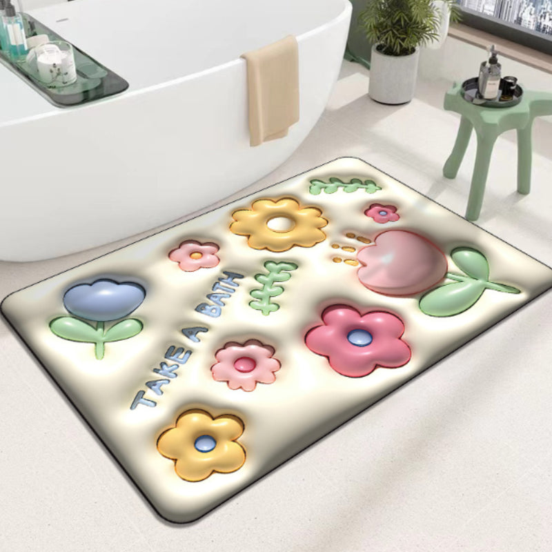 Skanto | 3D blomst myk diatom mudder absorberende gulvmatte