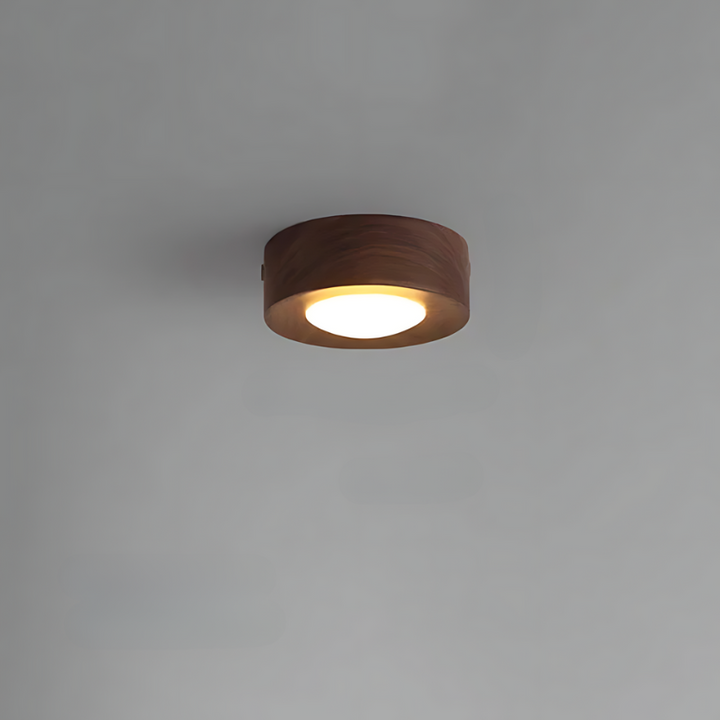 Skanto | Valnøtt taklampe med LED spotlight