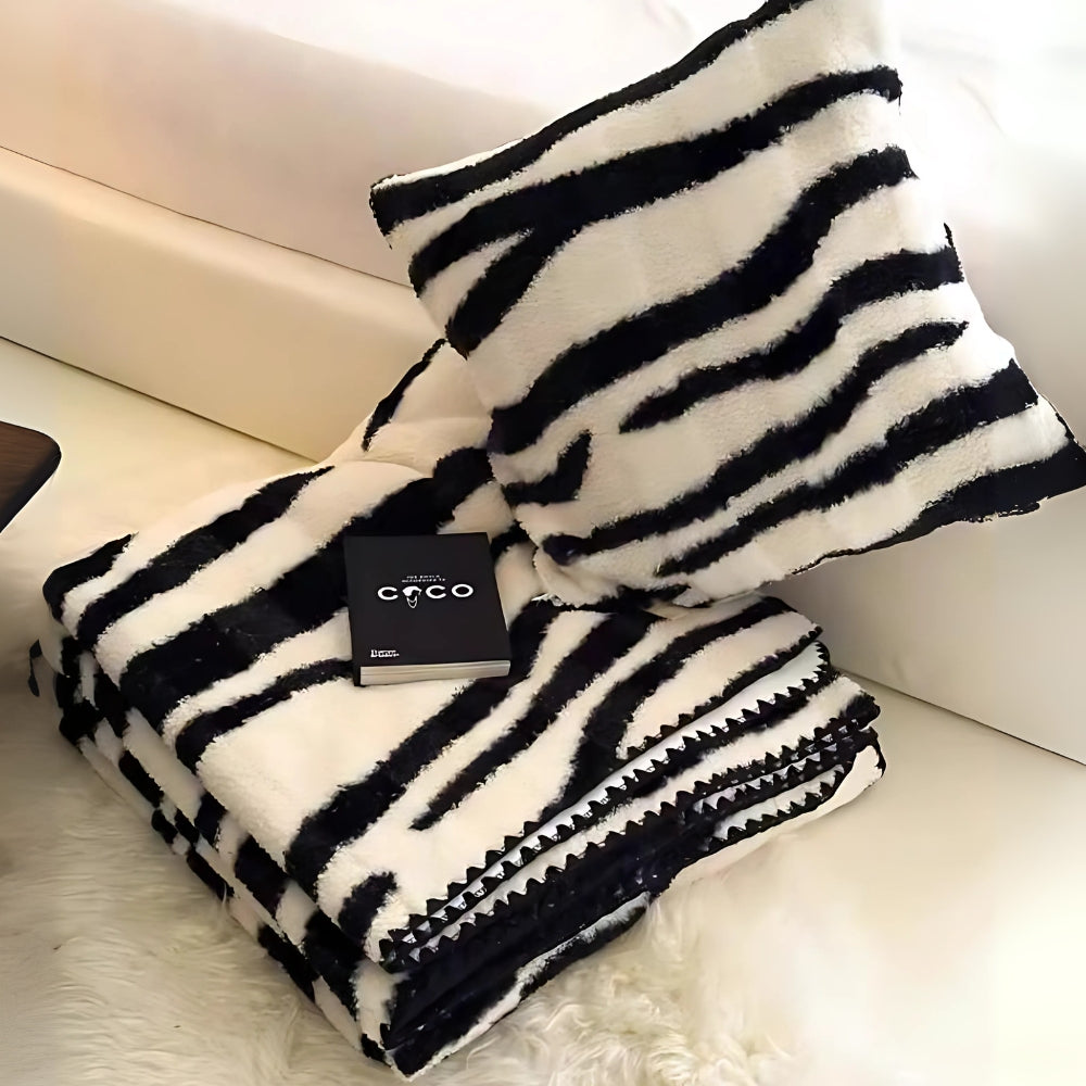 Skanto | Zebra Print Luksus Fuskepels Teppe