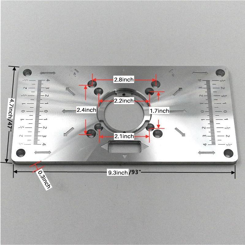 Skanto | Aluminiums Router Bord Innsettingsplate