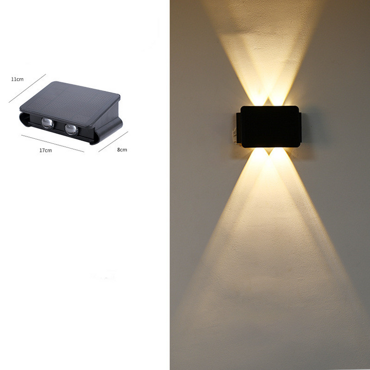 Skanto | Moderne LED utendørs vegglampe med opp- og nedlys – Vanntett vegglampe for husfasade og inngangsparti