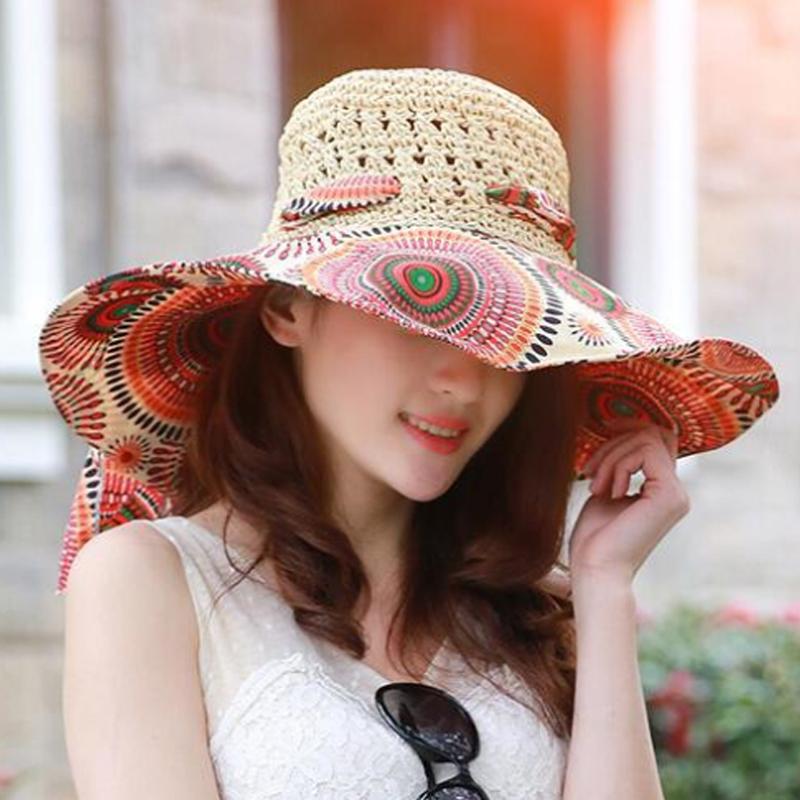 Skanto | Fashion Hollow Printed Sun Hat