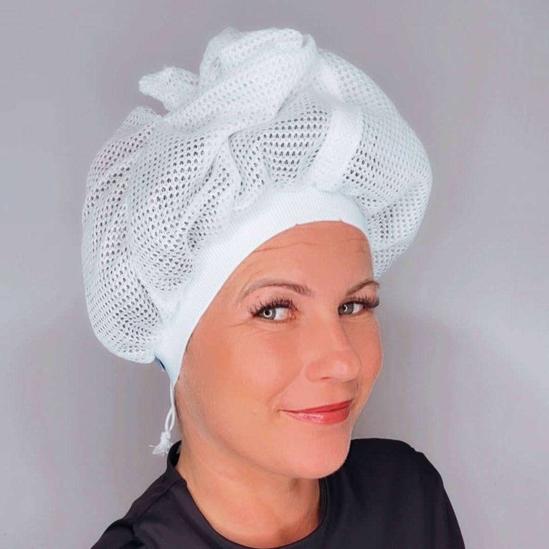 Netz-Plopphaube für lockiges Haar – Frizz-freie Trockenhaube