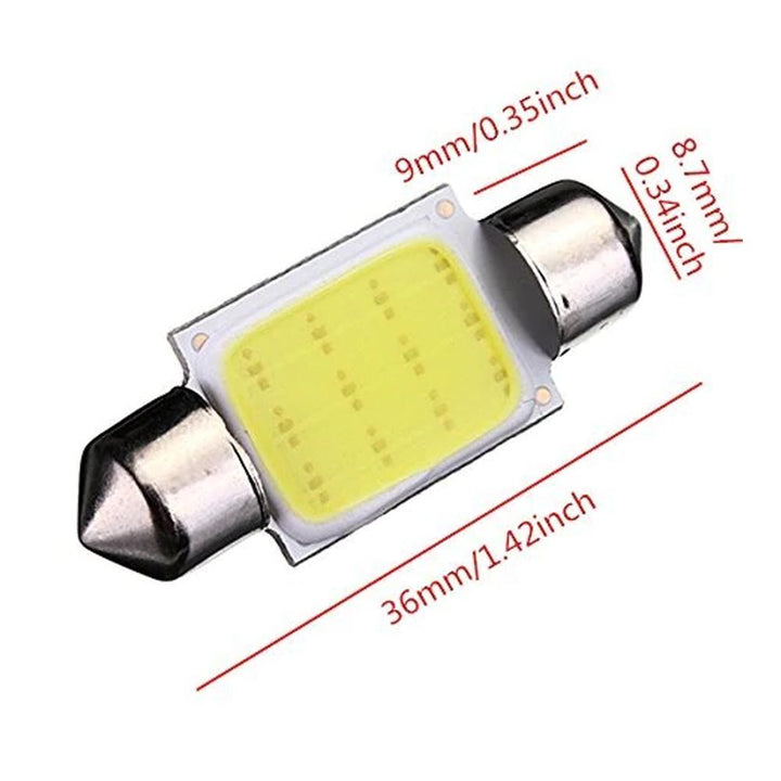 Skanto | 10stk Bilinteriør Lysdome COB 1.5W DC12V LED Pærer Lampeplate