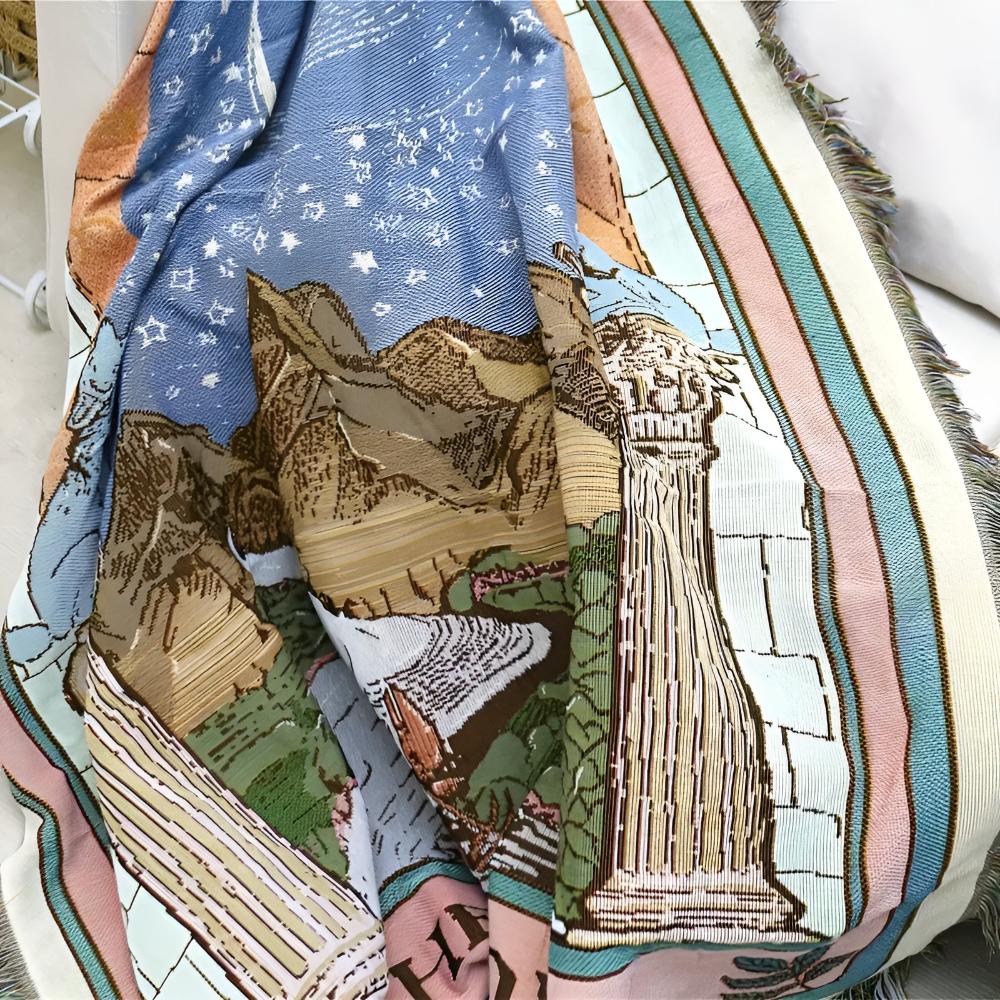 Skanto | Moon Tarot Tapestry Blanket
