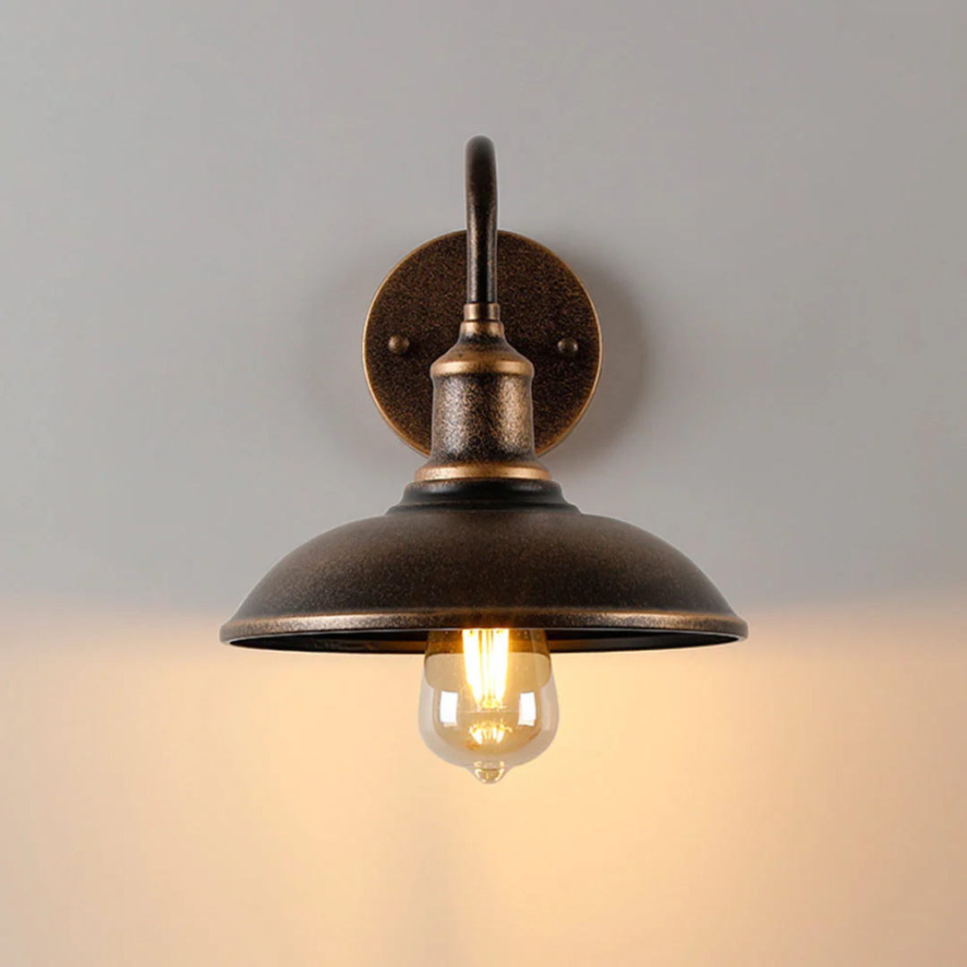 Skanto | Antikk Messing IP65 Vanntett Utendørs Vegglampe