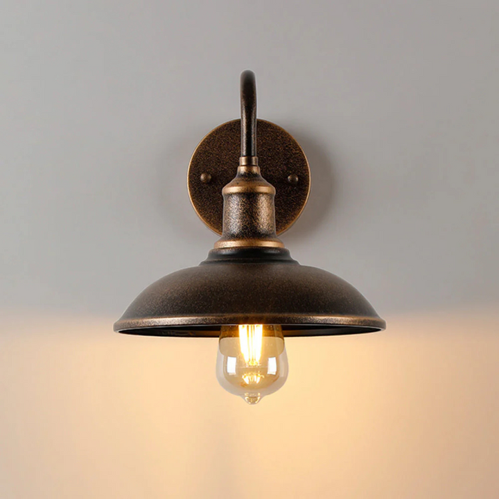 Skanto | Antikk Messing IP65 Vanntett Utendørs Vegglampe