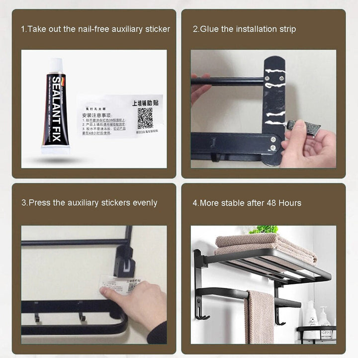 Skanto | Easy Organizer Bad Aluminium Sammenleggbar Håndklestativ