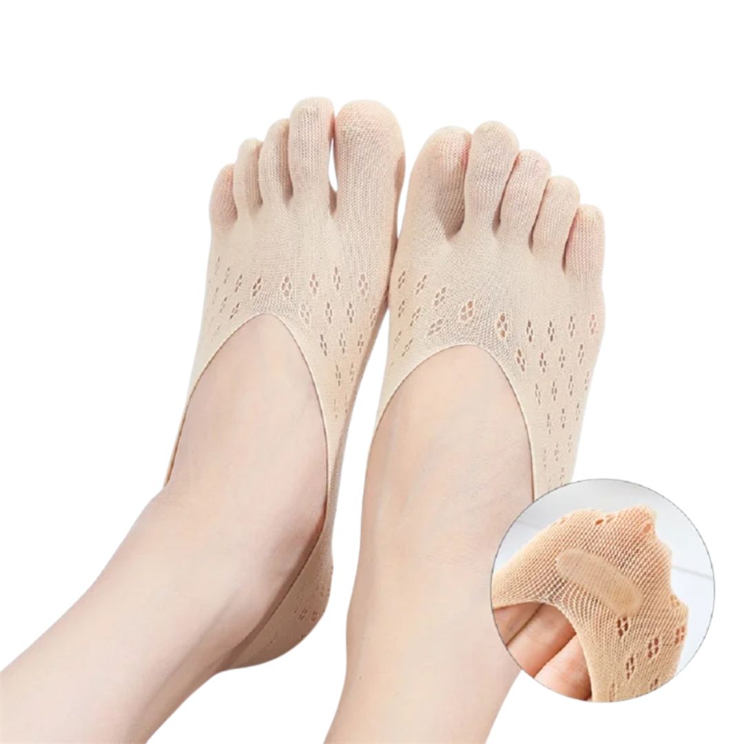 ToeAlign | Ortopediske Tå Sokker – Tå Separasjon, Fukttransporterende & Lindring for Hallux Valgus, Hammerfott & Idrettsfot Skanto