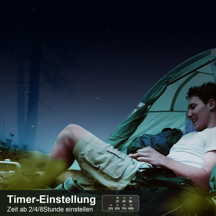 Bærbar solcelle campingvifte LED-lampe | Skanto