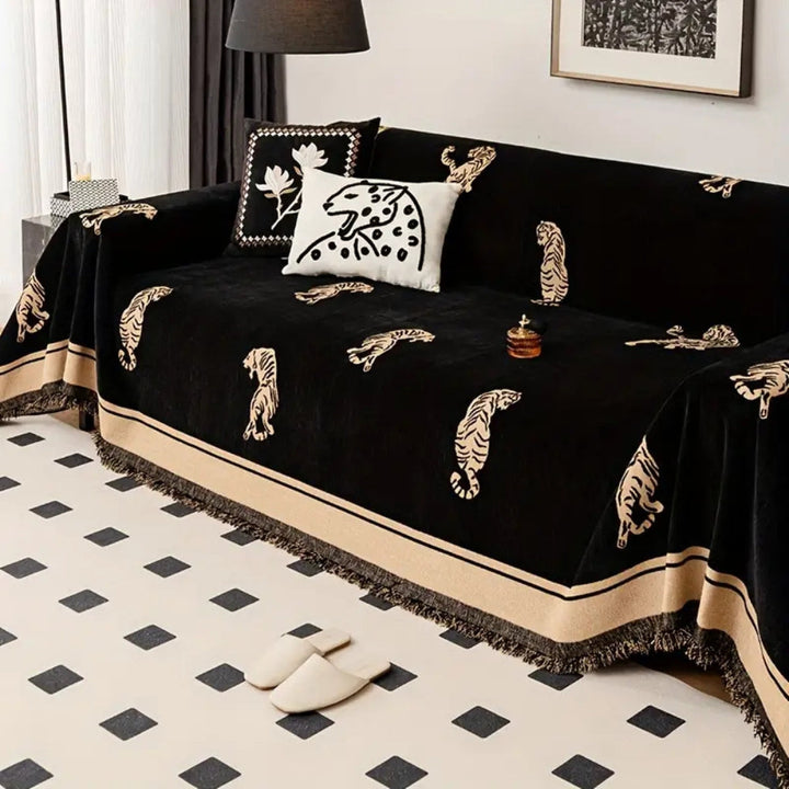 Skanto | Safari Tiger Chenille Sofa Cover