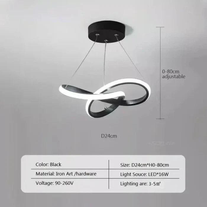 Moderne LED Taklampe - WaveGlow | Skanto