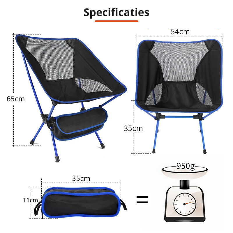 MoonFold Stol - Kompakt Sammenleggbar Stol for Utenfor Skanto