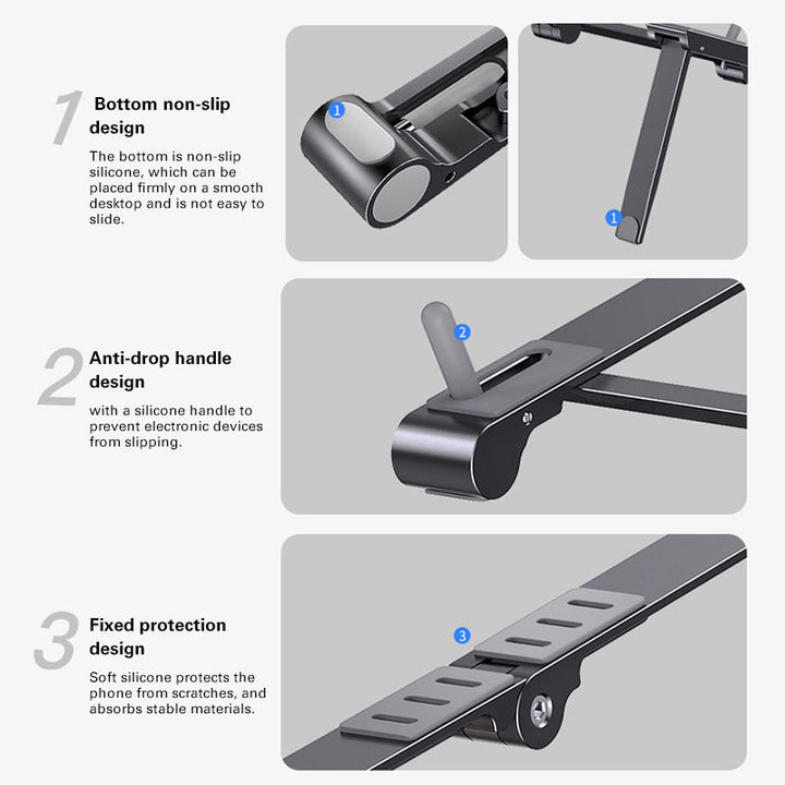 Skanto | Bærbar Aluminium Sammenleggbar Laptop Stativ