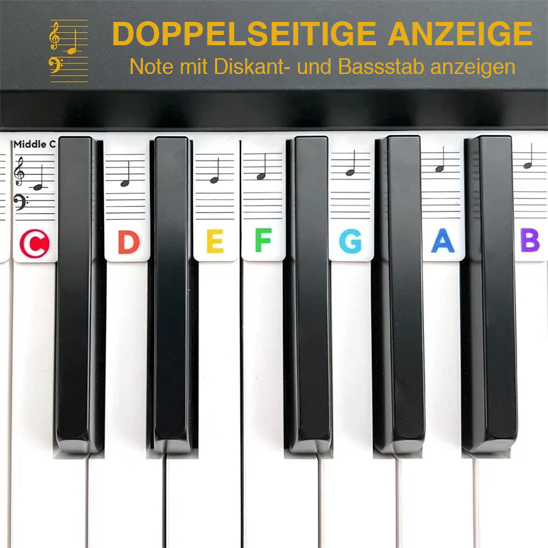 Skanto | Avtagbare piano-tastatur notetiketter