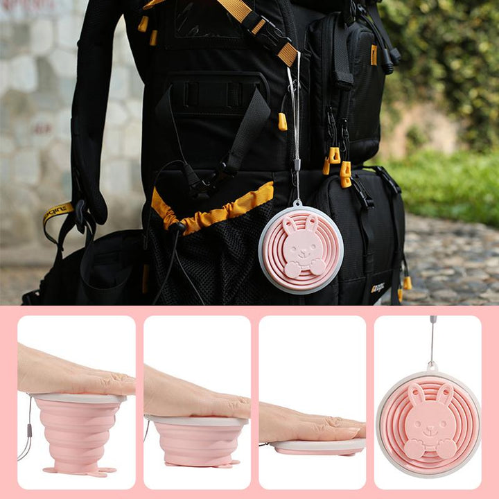 Skanto | Silikon sammenleggbare vannglass med lokk