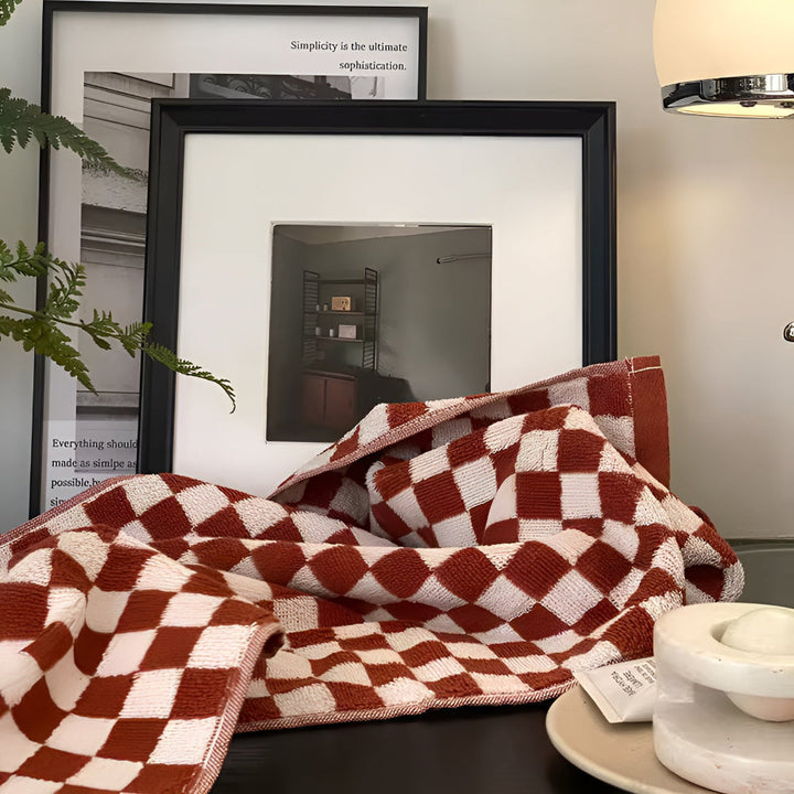 Skanto | Retro Checkmate Bomull Håndkle