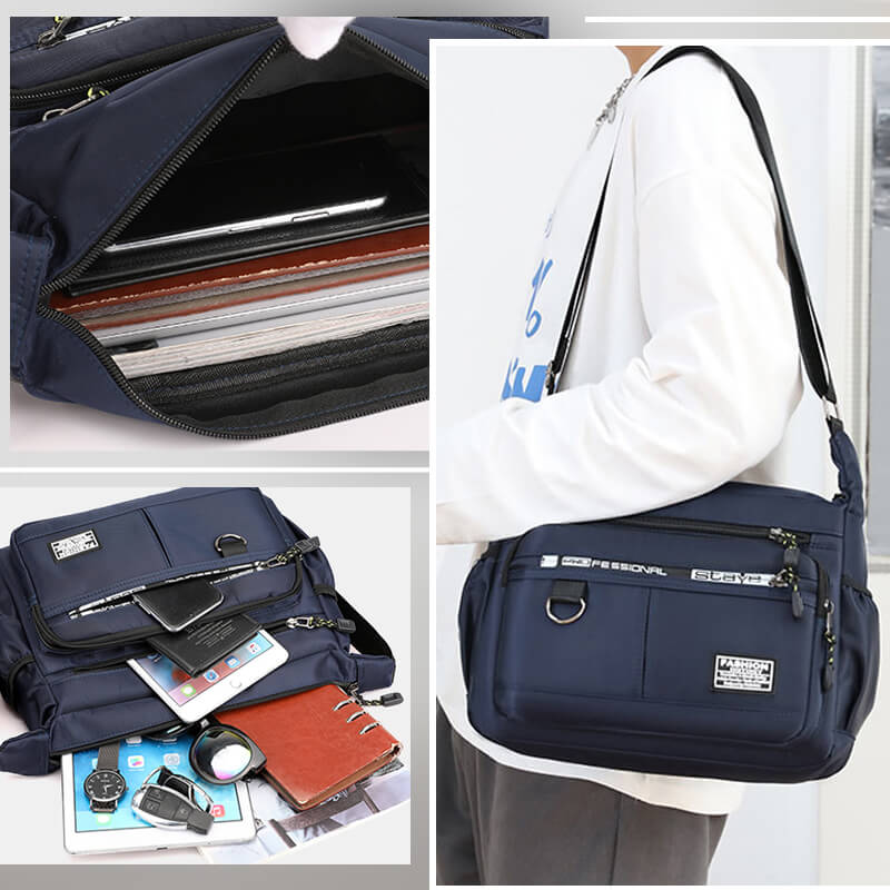 Norvo | Lett vanntett skulderveske med stor kapasitet