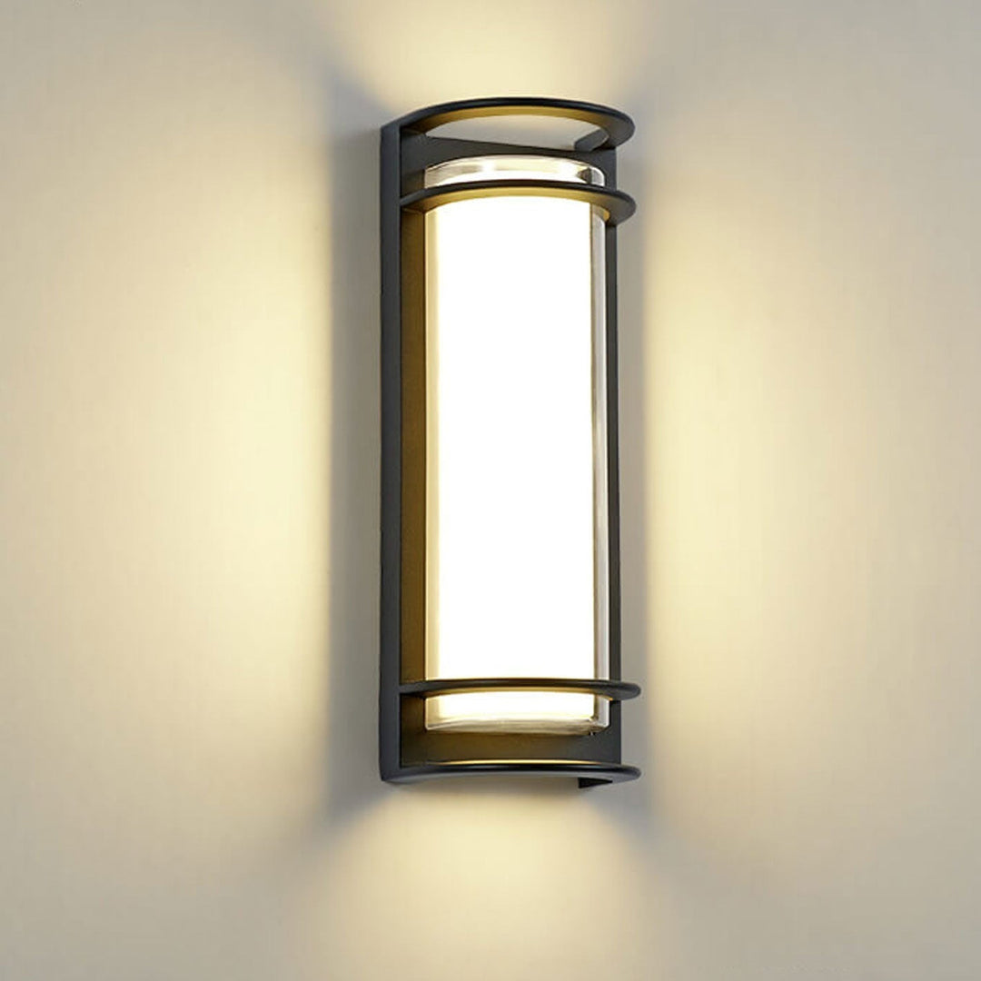 Moderne, vanntett LED-hagevegglampe for montering på mast