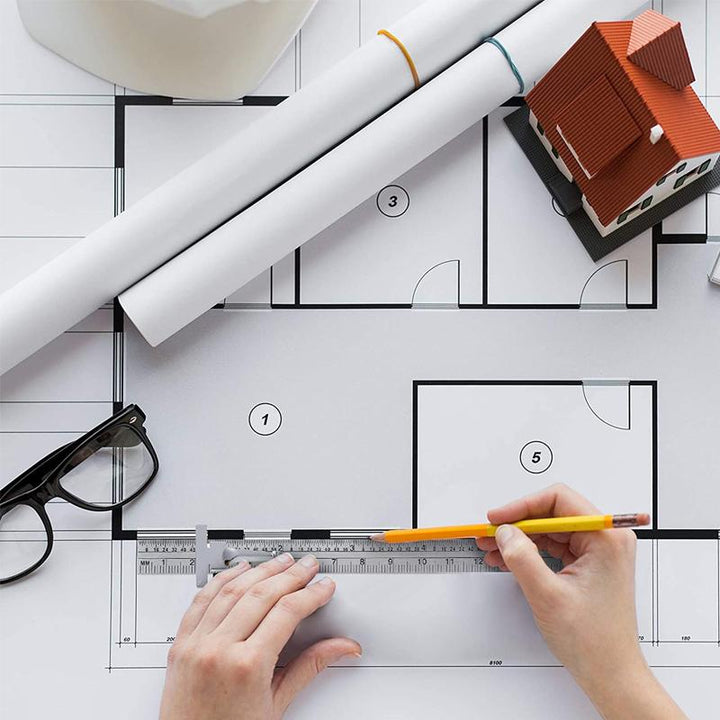 Skanto | Rustfritt Stål Linjal med Avtagbar Klemme