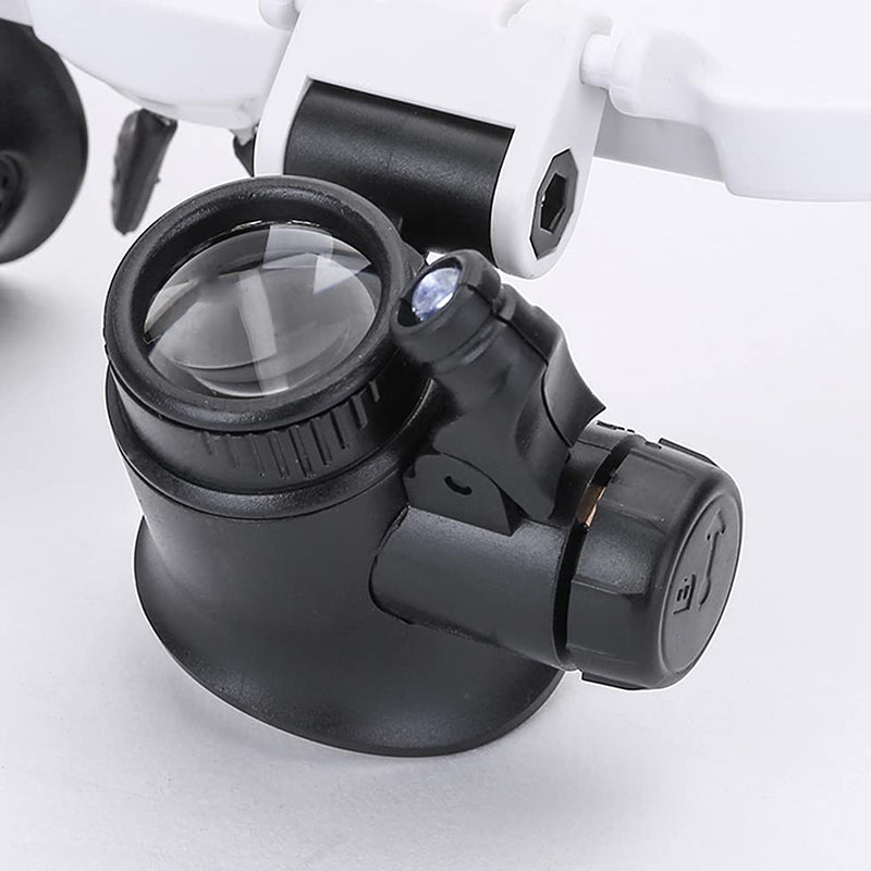 Forstørrelsesglass med LED-lampe for doble øyne