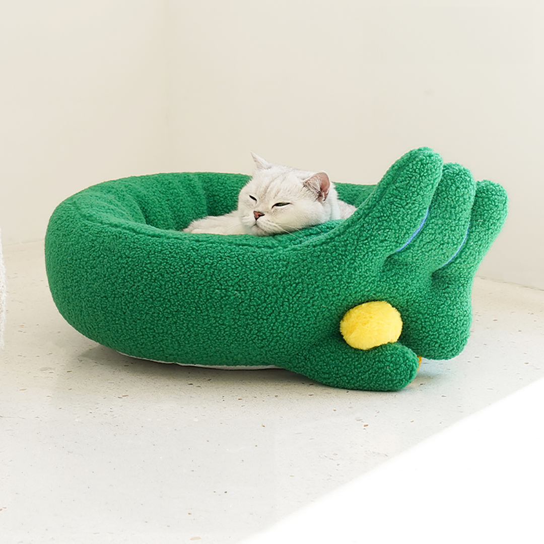 Pawsome Gesture Katt- og Hundeforingseng Koselig Plysj Hund Katt Seng Avtagbar Pute | Skanto