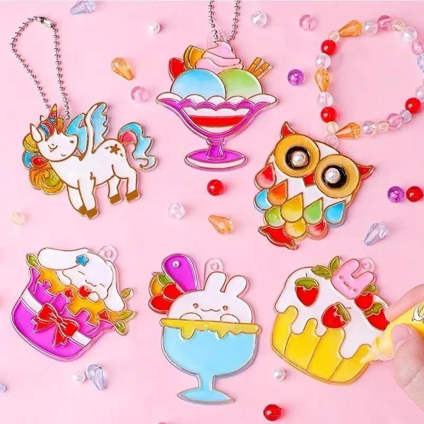 Norvo | SparkleCharm | Magisk kreativitet for små kunstnere - DIY krystallanheng håndverkssett