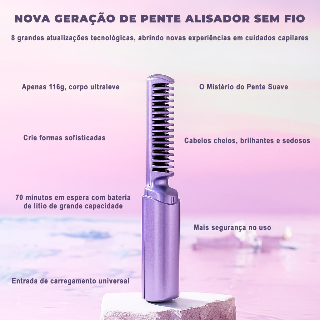 Skanto | Glatzza Mini-Glattbørste — Silky smooth drømmehår på 60 sekunder som fanger alles blikk!