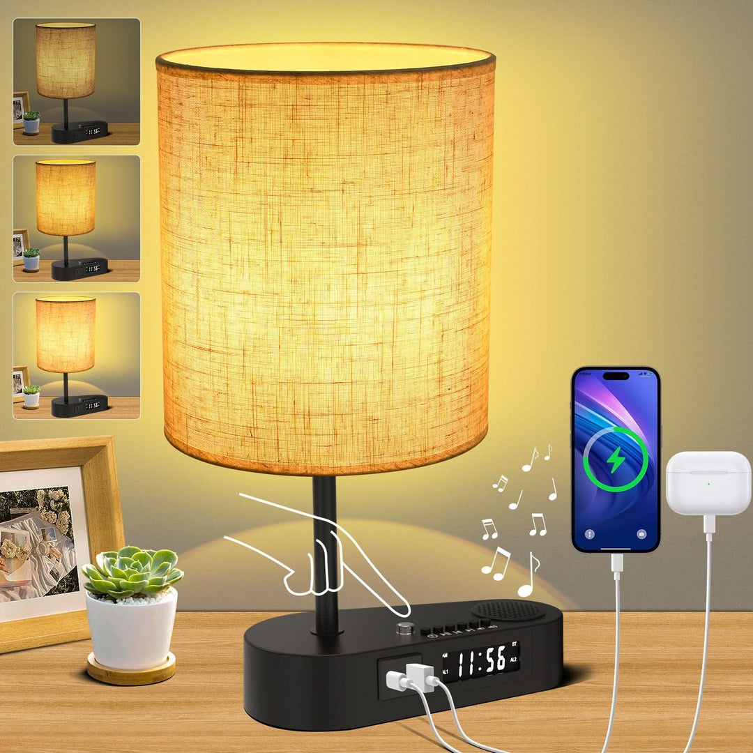 Skanto | ARA - Vekkerklokke med ladetilkobling og bordlampe